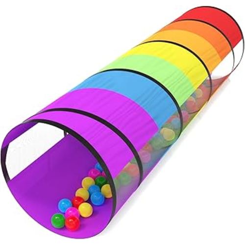 Kids Play Tunnel for Toddlers 70 x 21 Inch Colorful Pop-Up 1-3 Baby Crawling Tunnel Foldable with Breathable for Children Kids Dogs Indoor and Outdoor Backyard Tunnel Toys Gifts