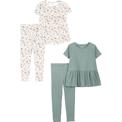 Simple Joys by Carter's Baby Girls' 4-Piece Short-Sleeve Shirts and Pants Playwear Set