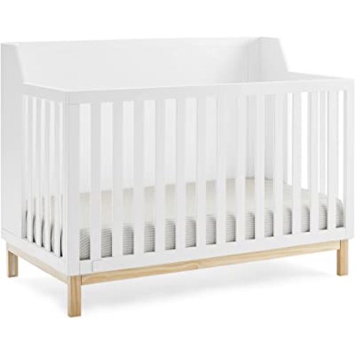 GAP babyGap Oxford 6-in-1 Convertible Crib - Greenguard Gold Certified, Bianca White/Natural