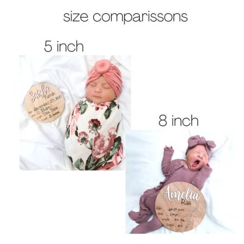 Round Wooden Baby Plaque 3D Custom Wood Baby Name - Etsy