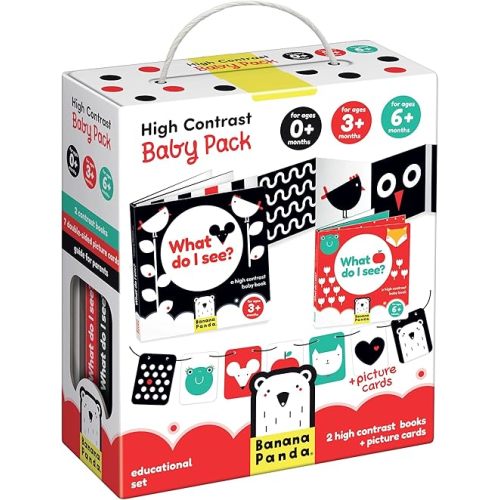 Banana Panda High Contrast Baby Pack - includes 7 Double-Sided Flash Cards and 2 Accordion Books