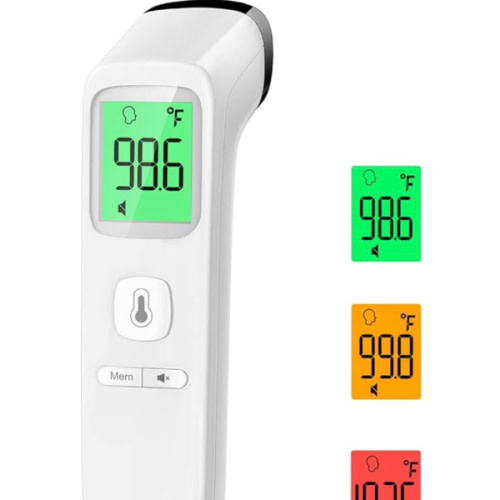 No-Touch Thermometer for Adults and Kids, Accurate Digital Baby Thermometer, Fever Alarm & Silent Mode, 2 in 1 Forehead & Object Mode