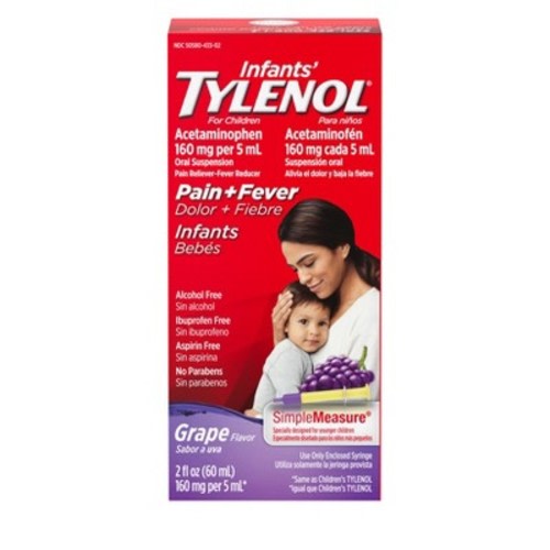 Infants' Tylenol Pain Reliever and Fever Reducer Liquid Drops - Acetaminophen, Size: 2 fl oz