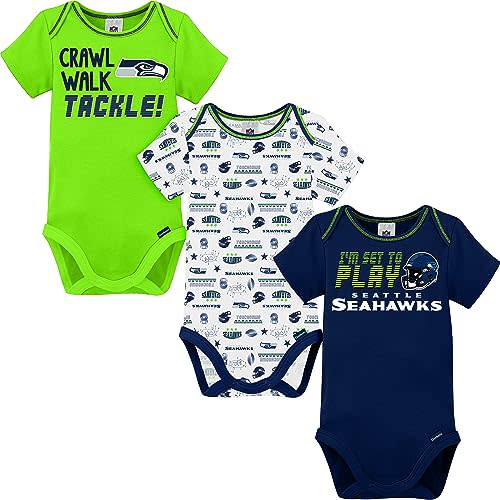 Gerber Baby NFL Team 3 Pack Short Sleeve Onesie Bodysuit