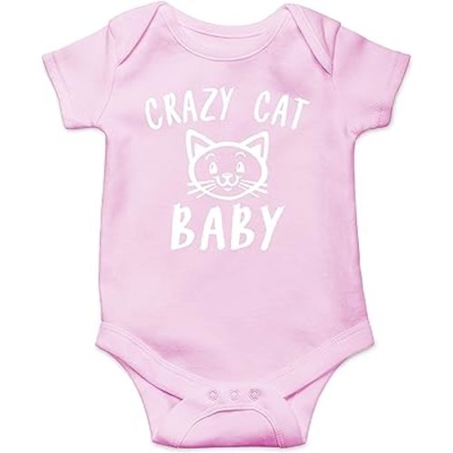 Cute Kitten Crazy Cat Baby - Funny Romper, One-Piece Baby Bodysuit