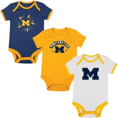 NCAA Michigan Wolverines Infant Boys' 3pk Bodysuit, Size: 3-6M