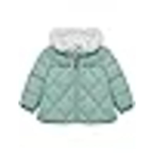 Rokka&Rolla Baby Girls' Water-Resistant Puffer Jacket Hooded Winter Coat with Soft Mini Fur Lining for Newborn Infant Toddler
