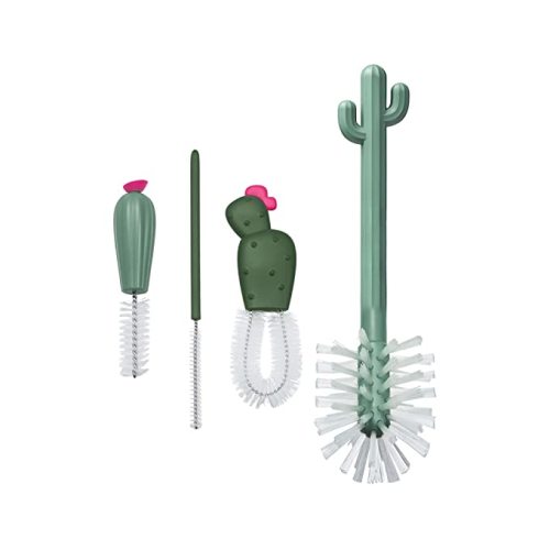Boon Cacti Bottle Cleaning Brush Set, Terracotta , 4 Piece Set