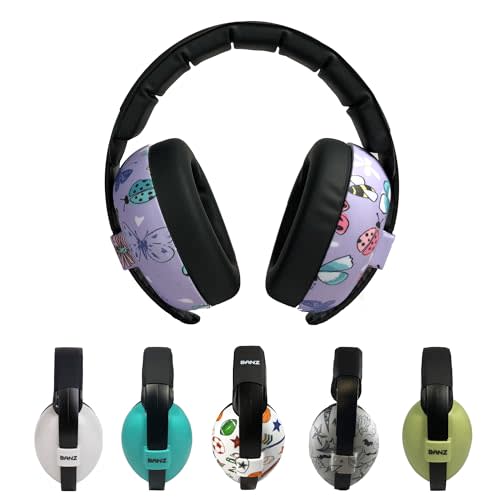 Banz Bubzee Baby Ear Defenders 0-2 Years - Loud Noise Canceling Baby Headphones & Toddler Ear Muffs, Size Adjustable