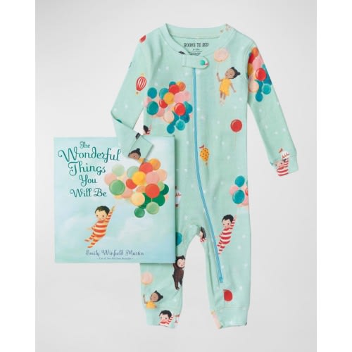 Kid's The Wonderful Things You Will Be Printed Pajama Set, Size 6M-24M