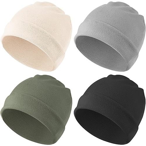 Konssy 6 Pack Baby Beanie Hats for Unisex, Toddler Beanies Baby Girl Boy Hat Warm Cap for Baby, Infant, Toddler