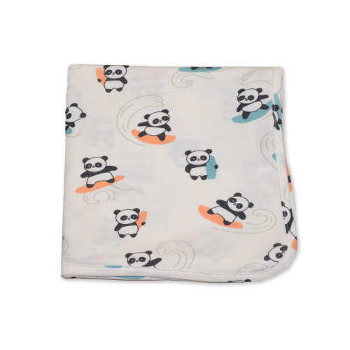 Bamboo Swaddle Blanket (Surfs Up Panda Print)