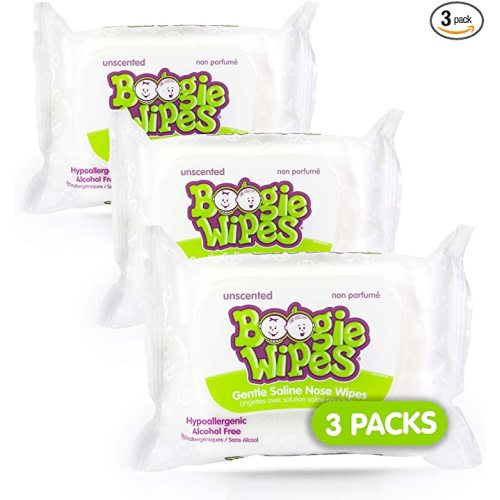 Boogie Wipes Wet Wipes for Baby and Kids, Unscented, 30 Wipes (Pack of 3)