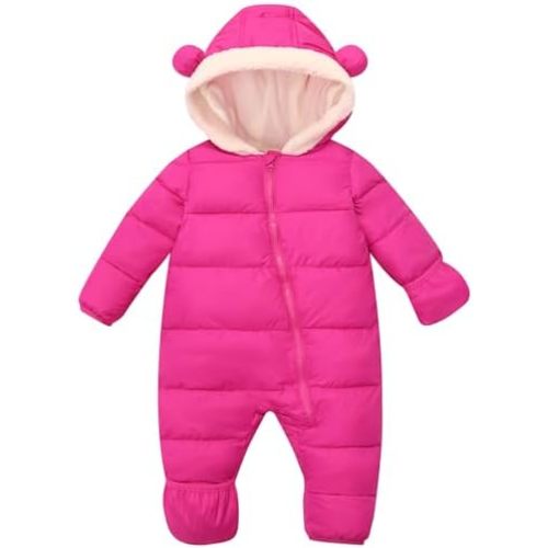BFUSTYLE Baby Snowsuit 0-24 Months Winter Clothes Infant Boy Girl Puffer Jacket Newborn One Piece Coat with Hooded