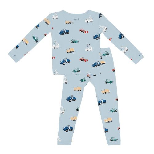 Long Sleeve Pajamas in Construction Construction 7T