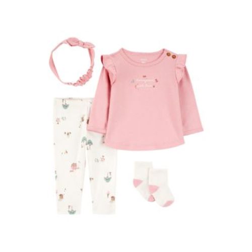 Baby Girls 4-Piece Legging Set