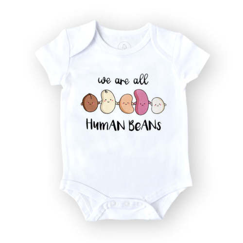 Organic Cotton Baby Onesie - All Human | The Wee Bean