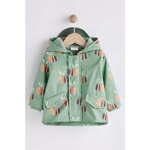 Sage Green Bee Baby Rubberised Coat