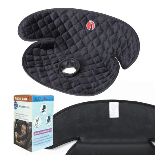 JOOLIO B&S Baby Piddle Pad Car Seat Liner,Potty Training car seat Protector with Waterproof Liner for Child Safety Car Seat Stroller and Dinner Chair,Machine Wash and Dry，Black