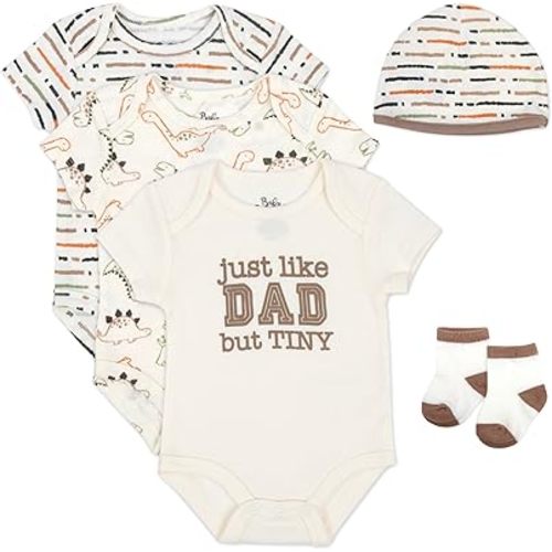 Baby Essentials Baby Boys 5 Piece Bodysuit Set
