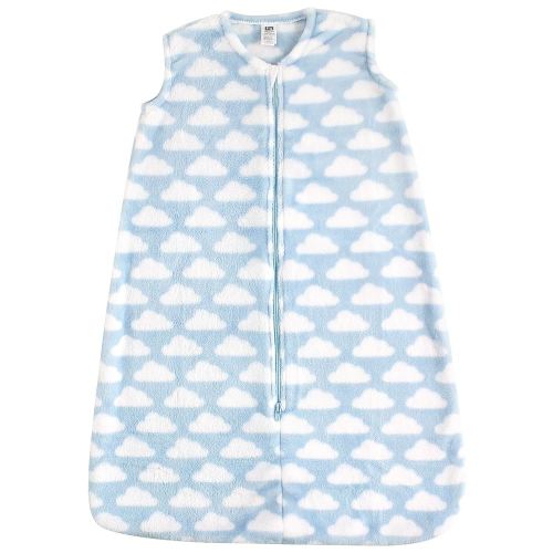 Hudson Baby Unisex Baby Plush Sleeping Bag, Sack, Blanket, Blue Clouds Plush, 12-18 Months