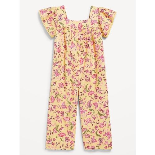 Yellow Floral Jumpsuit - 2T