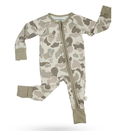 "Button Buck Camo" Baby Zippy