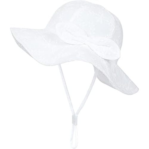 Toddler Kids Baby Girl Sun Hat Floppy Cotton Summer Hat 50+ SPF Protective