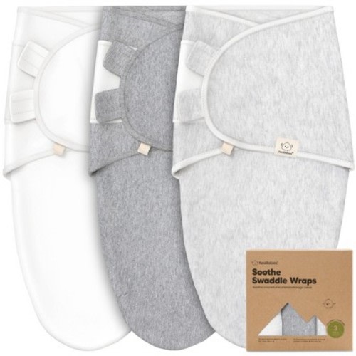 KeaBabies 3pk Organic Baby Swaddle Sleep Sacks, Newborn Baby Swaddles Wrap 0-3 Months, Ergonomic Wearable Swaddle Blanket, Color: Cloud, Size: one size