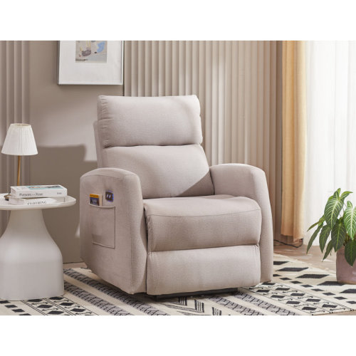 Ebern Designs Alaine 33.9" Wide Chenille Power Standard Recliner | Wayfair