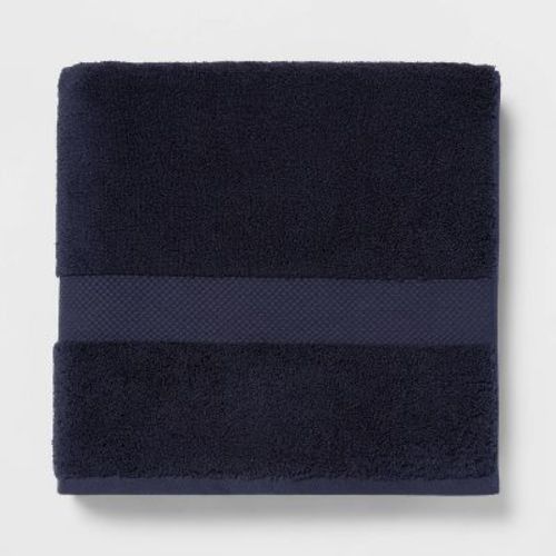 Performance Plus Bath Towel Dark Gray - Threshold™: Cotton Terry, Fade-resistant, Machine Washable
