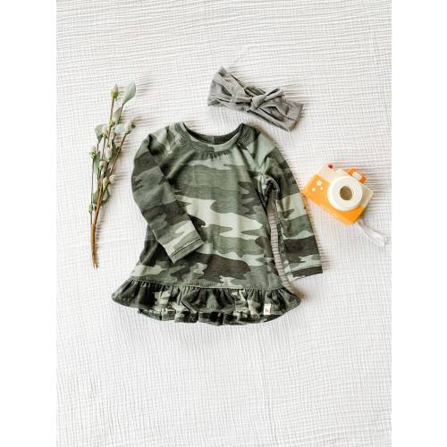 Camo Raglan Shirt // Green Camo // Baby&Toddler Raglan Shirt // Green Camo Raglan Shirt // Little Girl Twirl Shirt