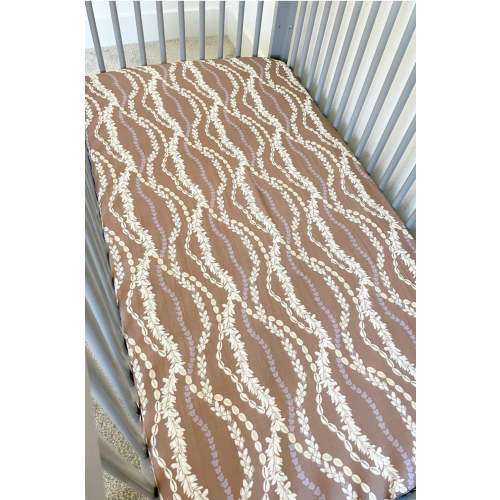 Baby Muslin Crib Sheet - Cocoa Ginger Lei