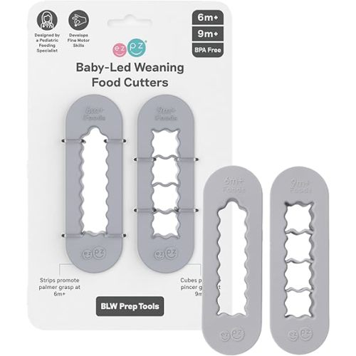 ezpz Baby Led Weaning Food Cutters (Pewter)