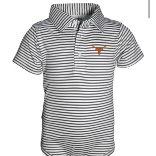 Texas Longhorns CHARCOAL Baby Carson Polo Romper - 91970709