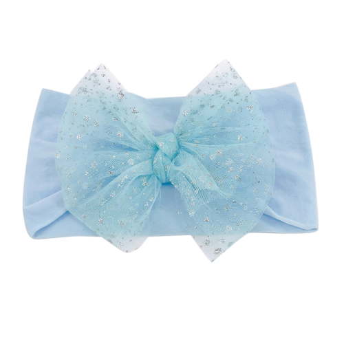 Mifelio Baby Headbands Newborn Toddler Kids Baby Girls Baby Headbands Bows Knotted Soft Headwraps Photography Props Baby Toddler Hair Accessories Blue One Size