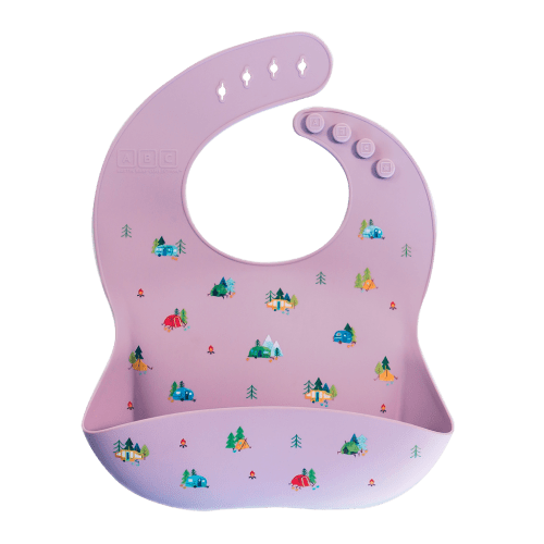 Silicone Bib Camper Violet – Austin Baby Collection
