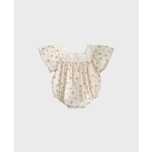 Baby Girl 100% Cotton Lace Trimmed Lavender Sundress