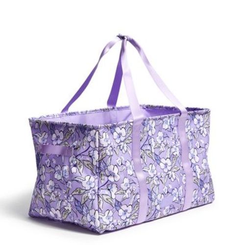 Vera Bradley Women's Outlet Lighten Up Oversized Car Tote Wild Roses Lavender