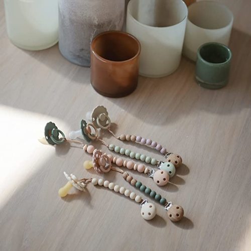 mushie 100% Silicone Baby Pacifier Clip BPA Free | Eva (Dried Thyme)