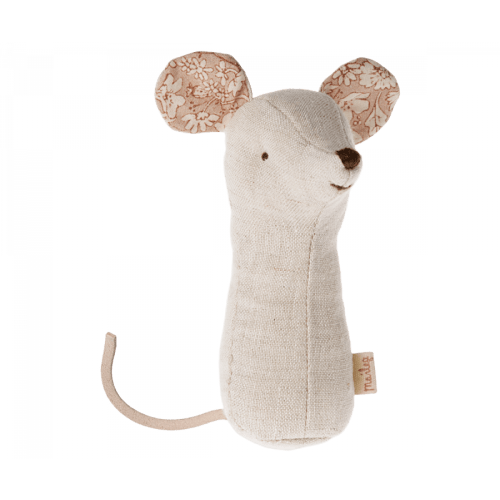 Maileg Lullaby Friend Rattles, Mouse - Nature– Odin Parker
