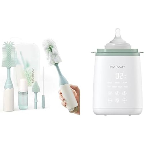 Momcozy Bottle Brush Kit Green & Momcozy Bottle Warmer