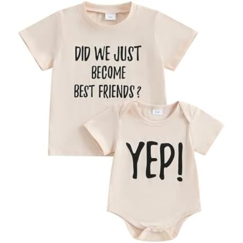 Did We Just Become Best Friends Big Brother Sister Little Brother Sister Matching Outfits Baby Boy Girl Shirt Romper