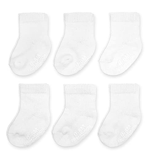 Fruit of the Loom Baby 6-Pack All Weather Crew-Length Socks, Mesh & Thermal Stretch - Unisex, Girls, Boys