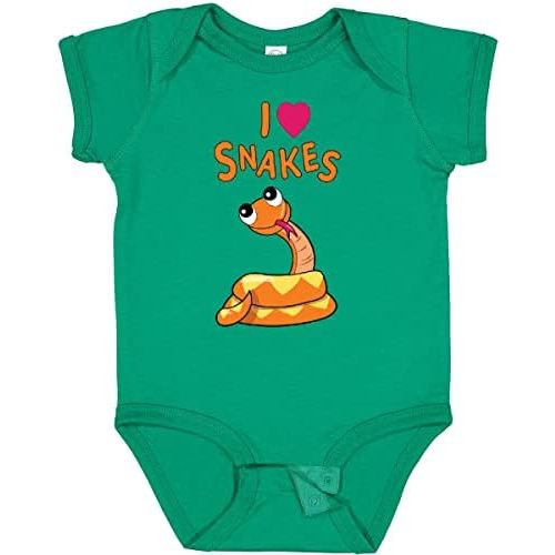 inktastic I Love Snakes Baby Bodysuit