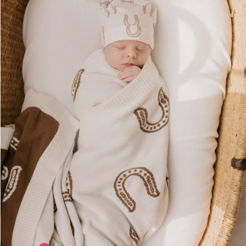 Knit Blanket | Western Horse Shoe *PRE-ORDER*