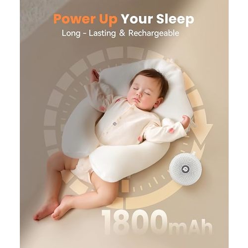Dreamegg Sound Therapy Machine - Portable Sound Machine for Baby Adult, Features Powerful Battery, 21 Soothing Sound, Noise Canceling for Office & Sleeping, Sound Therapy for Home, Travel, Gift, Green