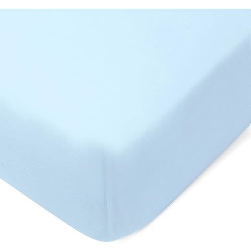 HonestBaby Fitted Crib Sheets (Light Blue)