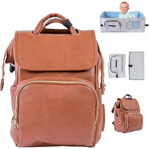 Diaper Backpack – Multifunctional Baby Diaper Bag with Baby Changing Station, Changing Mat – Large Travel Backpack for Baby Essentials, Toys, Clothes –