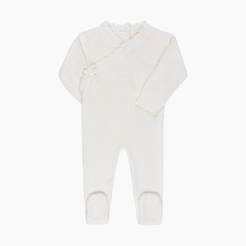 Elys & Co Knit Footie - Ivory, 3 M